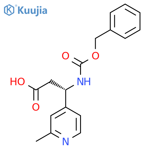 (3S)-3-{(benzyloxy)carbonylamino}-3-(2-methylpyridin-4-yl)propanoic acid structure