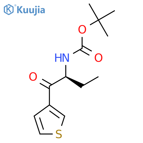 tert-butyl N-[(2S)-1-oxo-1-(thiophen-3-yl)butan-2-yl]carbamate structure
