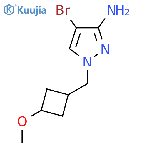 4-bromo-1-{(1s,3s)-3-methoxycyclobutylmethyl}-1H-pyrazol-3-amine structure