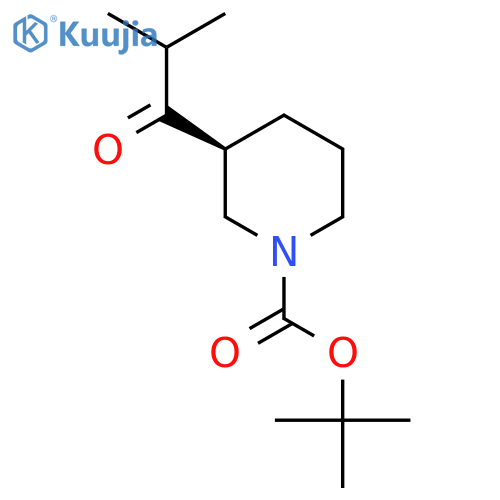 tert-butyl (3S)-3-(2-methylpropanoyl)piperidine-1-carboxylate structure