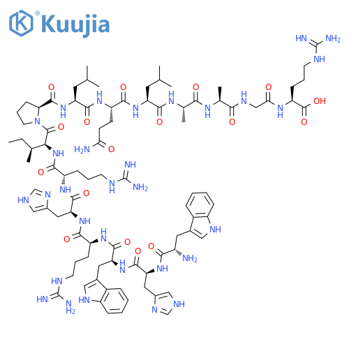 L-Arginine,L-tryptophyl-L-histidyl-L-tryptophyl-L-arginyl-L-histidyl-L-arginyl-L-isoleucyl-L-prolyl-L-leucyl-L-glutaminyl-L-leucyl-L-alanyl-L-alanylglycyl- structure