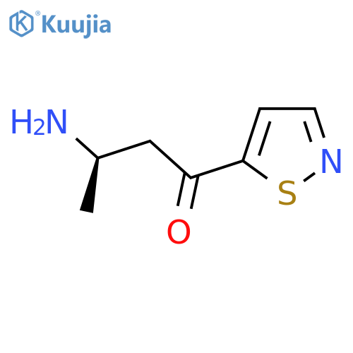 (3R)-3-amino-1-(1,2-thiazol-5-yl)butan-1-one structure