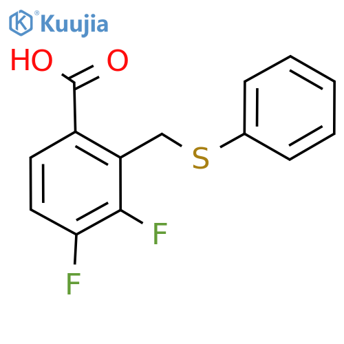 3,4-Difluoro-2-((phenylthio)methyl)benzoic acid structure
