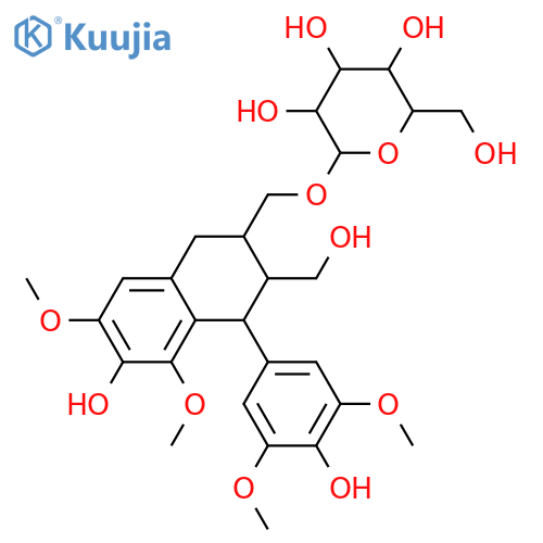 2,7'-Cyclo-8,8'-lignan-3,3',4,4',5,5',9,9'-octol; (7'S,8R,8'R)-form, 3,3',5,5'-Tetra-Me ether, 9-O-β-D-glucopyranoside structure