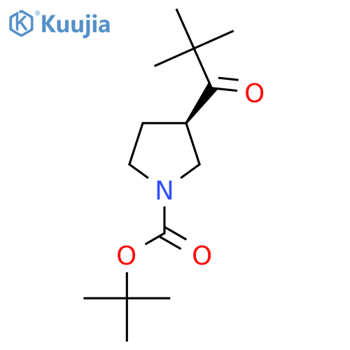 tert-butyl (3R)-3-(2,2-dimethylpropanoyl)pyrrolidine-1-carboxylate structure