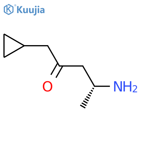 (4R)-4-amino-1-cyclopropylpentan-2-one structure