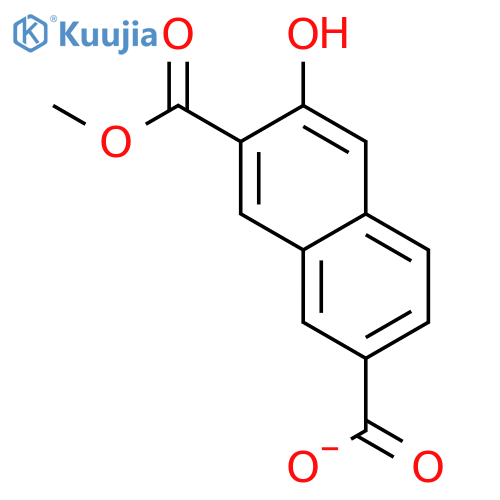 2,7-Naphthalenedicarboxylic acid, 3-hydroxy-, 2-methyl ester structure