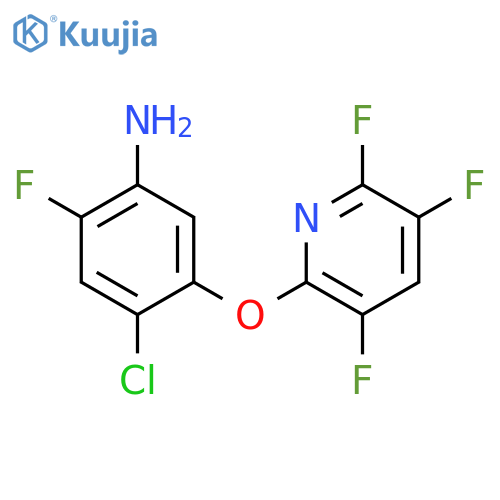 Benzenamine, 4-chloro-2-fluoro-5-[(3,5,6-trifluoro-2-pyridinyl)oxy]- structure