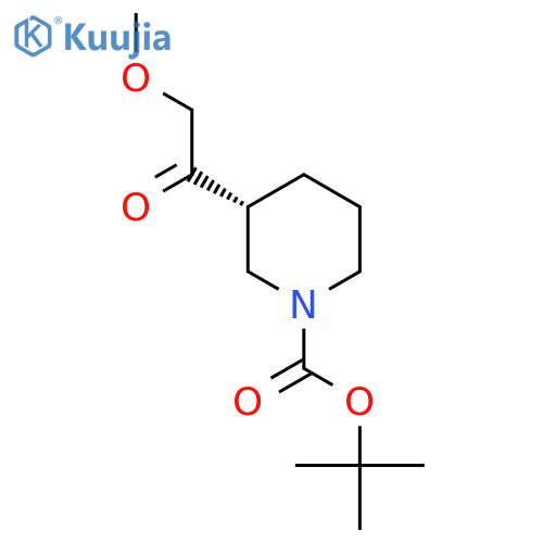 tert-butyl (3R)-3-(2-methoxyacetyl)piperidine-1-carboxylate structure