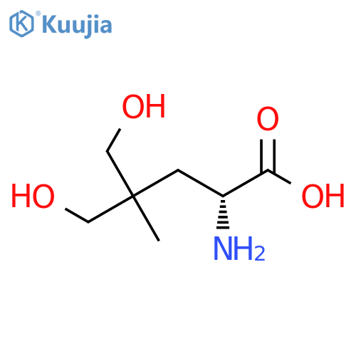 (2R)-2-amino-5-hydroxy-4-(hydroxymethyl)-4-methylpentanoic acid structure