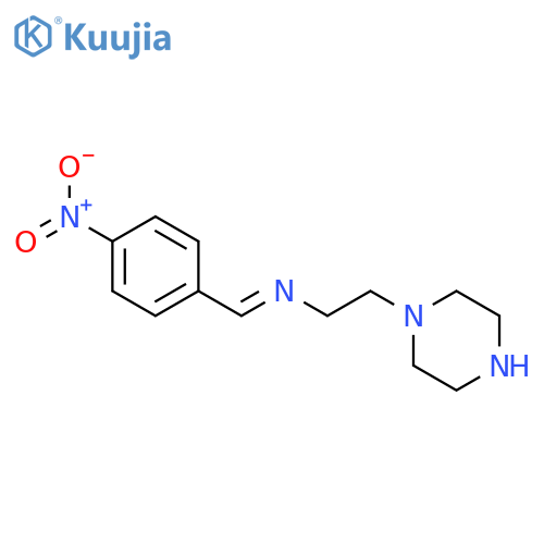 1-PIPERAZINEETHANAMINE, N-[(4-NITROPHENYL)METHYLENE]- structure
