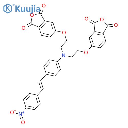 1,3-Isobenzofurandione, 5,5'-[[[4-[2-(4-nitrophenyl)ethenyl]phenyl]imino]bis(2,1-ethanediyloxy)]bis- (9CI) structure