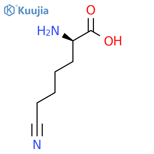 (2R)-2-amino-6-cyanohexanoic acid structure