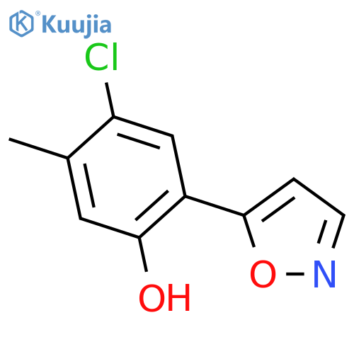 4-Chloro-2-(isoxazol-5-yl)-5-methylphenol structure