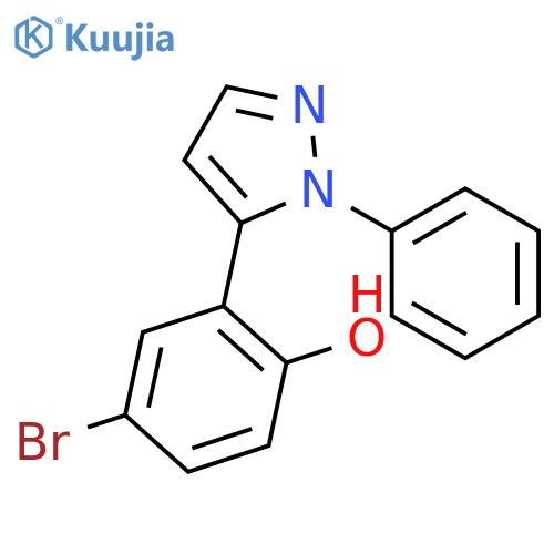 Phenol,4-bromo-2-(1-phenyl-1H-pyrazol-5-yl)- structure