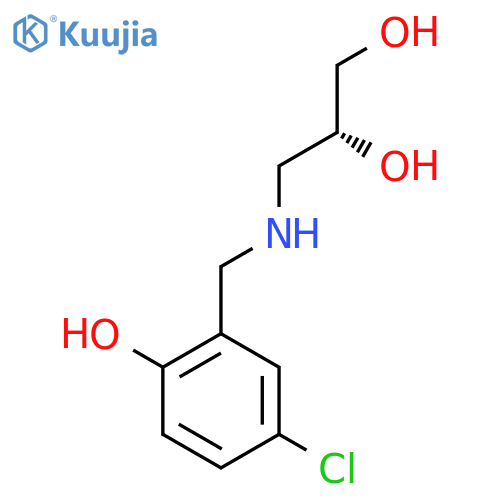 (2R)-3-{(5-chloro-2-hydroxyphenyl)methylamino}propane-1,2-diol structure