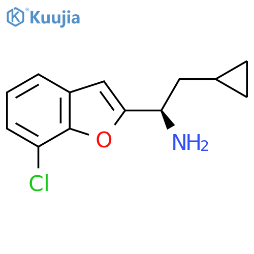 (1R)-1-(7-chloro-1-benzofuran-2-yl)-2-cyclopropylethan-1-amine structure