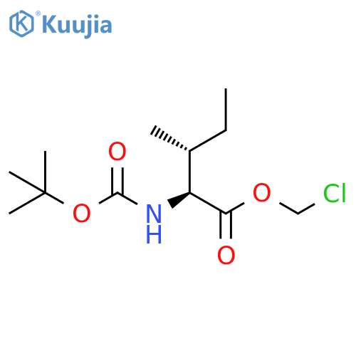 L-Alloisoleucine, N-[(1,1-dimethylethoxy)carbonyl]-, chloromethyl ester structure
