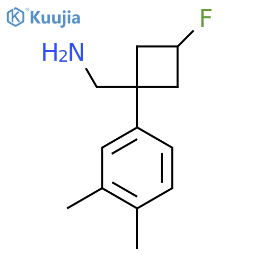 (1r,3r)-1-(3,4-dimethylphenyl)-3-fluorocyclobutylmethanamine structure