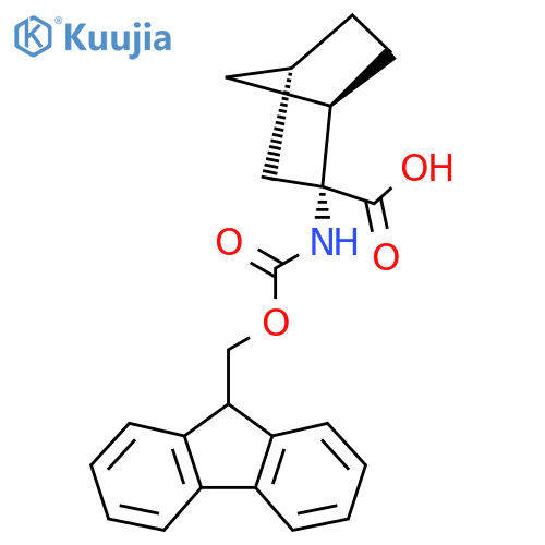 (1R,2R,4S)-2-(9H-fluoren-9-ylmethoxycarbonylamino)bicyclo[2.2.1]heptane-2-carboxylic acid structure