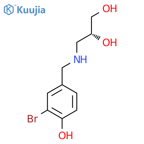(2R)-3-{(3-bromo-4-hydroxyphenyl)methylamino}propane-1,2-diol structure