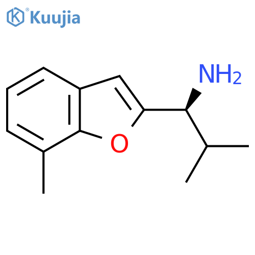 (1S)-2-methyl-1-(7-methyl-1-benzofuran-2-yl)propan-1-amine structure