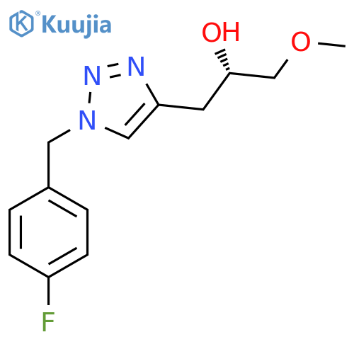 (2S)-1-[1-[(4-fluorophenyl)methyl]triazol-4-yl]-3-methoxypropan-2-ol structure
