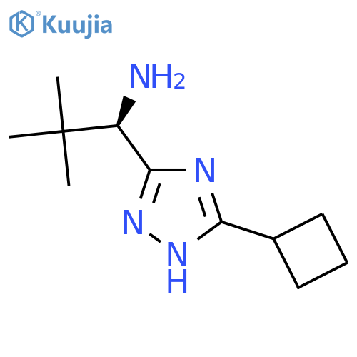 1H-1,2,4-Triazole-5-methanamine, 3-cyclobutyl-α-(1,1-dimethylethyl)-, (αR)- structure