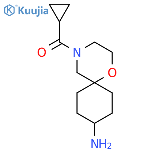 (6r,9r)-4-cyclopropanecarbonyl-1-oxa-4-azaspiro5.5undecan-9-amine structure