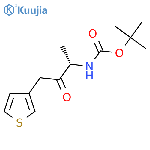 tert-butyl N-[(2S)-3-oxo-4-(thiophen-3-yl)butan-2-yl]carbamate structure