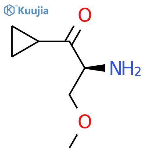(2S)-2-amino-1-cyclopropyl-3-methoxypropan-1-one structure