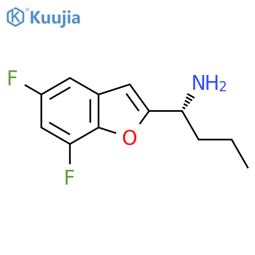 (1R)-1-(5,7-difluoro-1-benzofuran-2-yl)butan-1-amine structure
