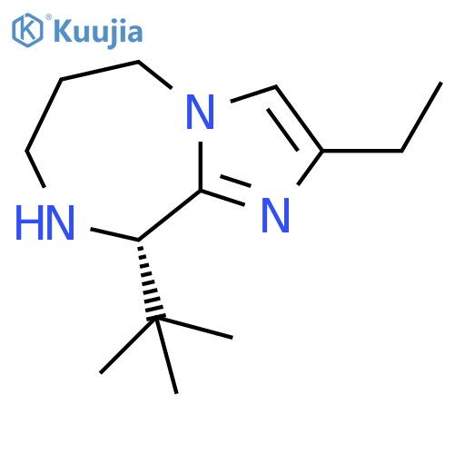 5H-Imidazo[1,2-a][1,4]diazepine, 9-(1,1-dimethylethyl)-2-ethyl-6,7,8,9-tetrahydro-, (9S)- structure