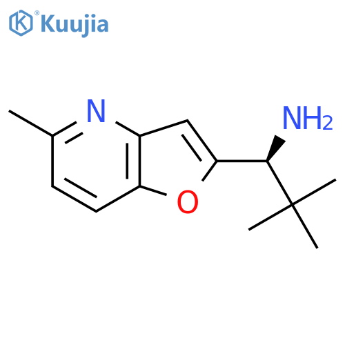 (1S)-2,2-dimethyl-1-{5-methylfuro[3,2-b]pyridin-2-yl}propan-1-amine structure