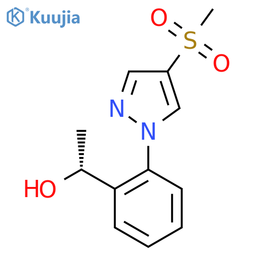 (1R)-1-2-(4-methanesulfonyl-1H-pyrazol-1-yl)phenylethan-1-ol structure