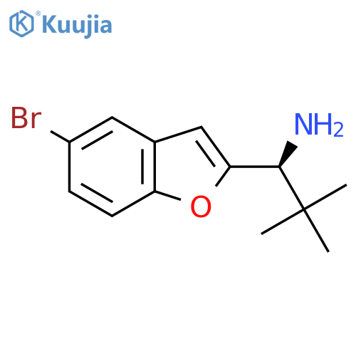 (1S)-1-(5-bromo-1-benzofuran-2-yl)-2,2-dimethylpropan-1-amine structure