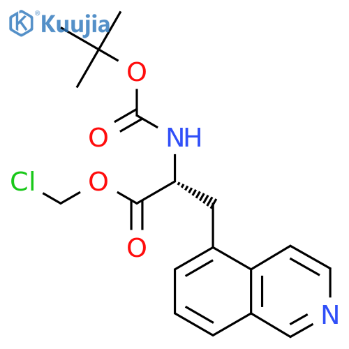 5-Isoquinolinepropanoic acid, α-[[(1,1-dimethylethoxy)carbonyl]amino]-, chloromethyl ester, (αR)- structure