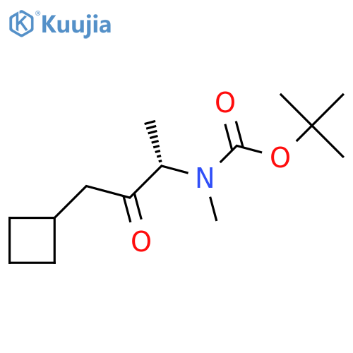 tert-butyl N-[(2S)-4-cyclobutyl-3-oxobutan-2-yl]-N-methylcarbamate structure