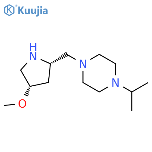 1-{[(2S,4S)-4-methoxypyrrolidin-2-yl]methyl}-4-(propan-2-yl)piperazine structure