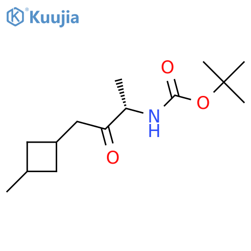 tert-butyl N-[(2S)-4-(3-methylcyclobutyl)-3-oxobutan-2-yl]carbamate structure