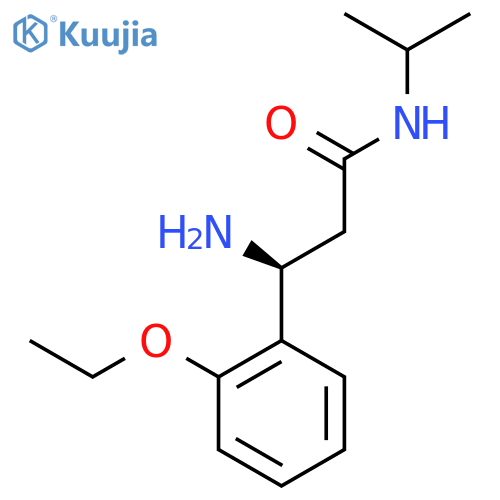 Benzenepropanamide, β-amino-2-ethoxy-N-(1-methylethyl)-, (βS)- structure