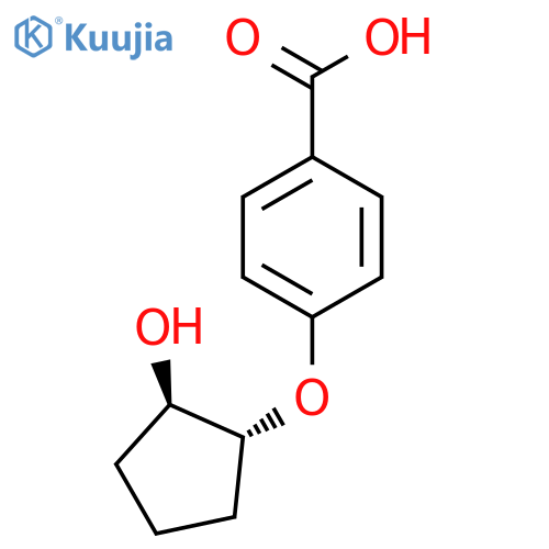 4-[(1R,2R)-2-hydroxycyclopentyl]oxybenzoic acid structure