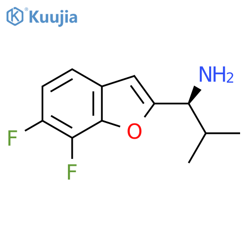 (1S)-1-(6,7-difluoro-1-benzofuran-2-yl)-2-methylpropan-1-amine structure