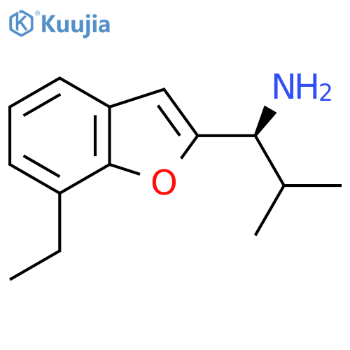 (1S)-1-(7-ethyl-1-benzofuran-2-yl)-2-methylpropan-1-amine structure