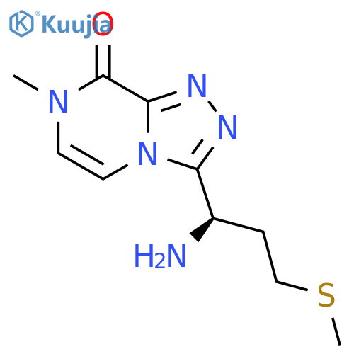1,2,4-Triazolo[4,3-a]pyrazin-8(7H)-one, 3-[(1R)-1-amino-3-(methylthio)propyl]-7-methyl- structure