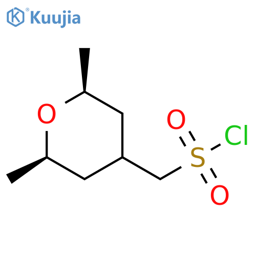 2H-Pyran-4-methanesulfonyl chloride, tetrahydro-2,6-dimethyl-, (2R,6S)- structure
