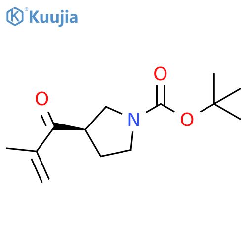 1-Pyrrolidinecarboxylic acid, 3-(2-methyl-1-oxo-2-propen-1-yl)-, 1,1-dimethylethyl ester, (3R)- structure