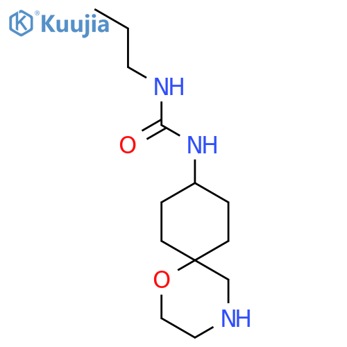 3-propyl-1-(6r,9r)-1-oxa-4-azaspiro5.5undecan-9-ylurea structure