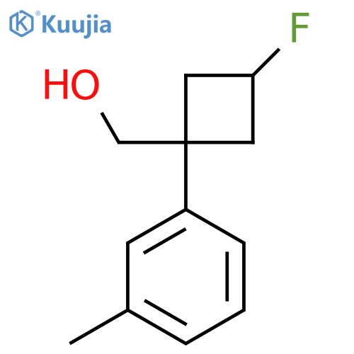 (1r,3r)-3-fluoro-1-(3-methylphenyl)cyclobutylmethanol structure