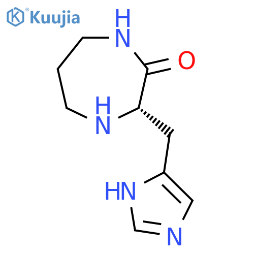 (3S)-3-[(1H-imidazol-4-yl)methyl]-1,4-diazepan-2-one structure